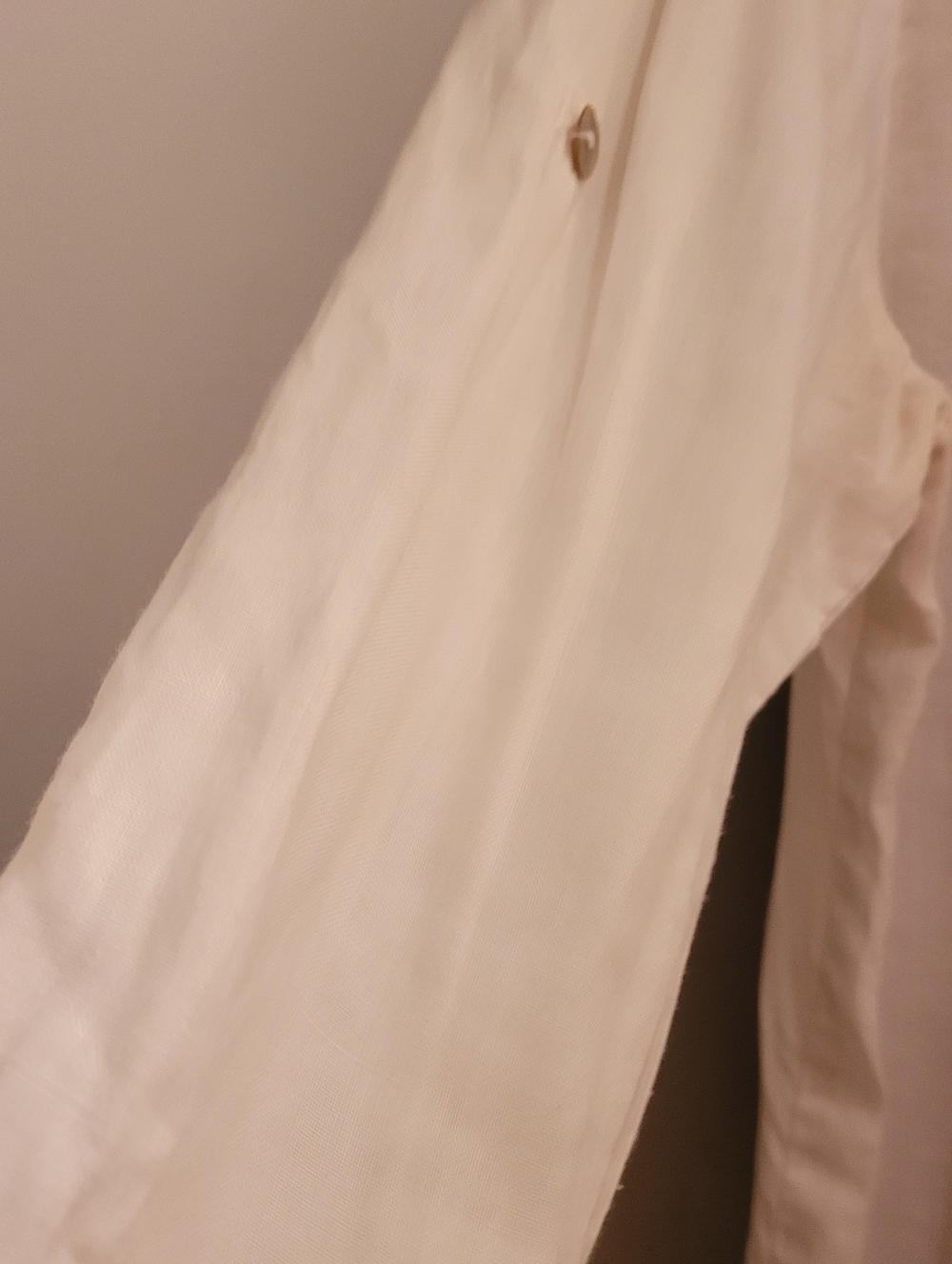 Catwalk Studio Women's M White Pintuck Button-Up Blouse 100% Ramie Cotton - Picture 7 of 11